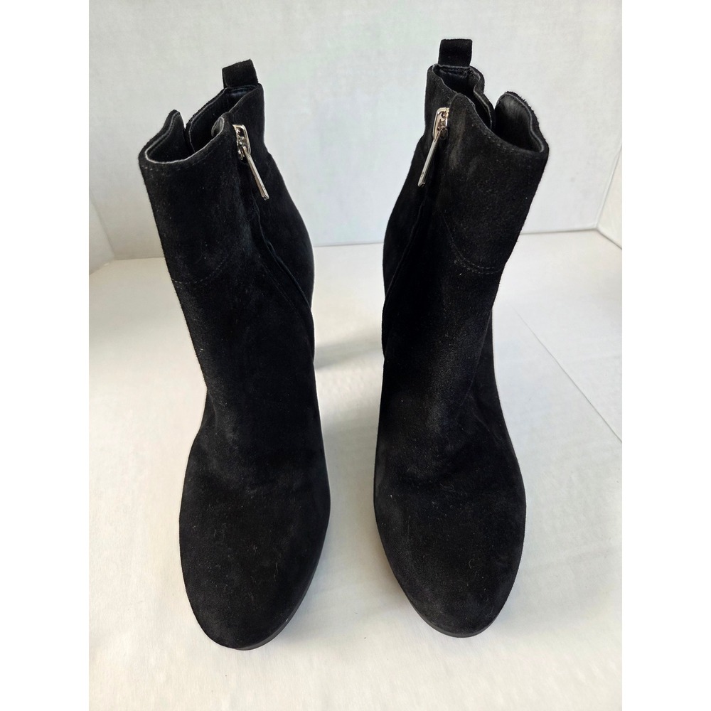 Sam Edelman Sianna Ankle Boots Womens 6 Black Suede Block Heel Booties
